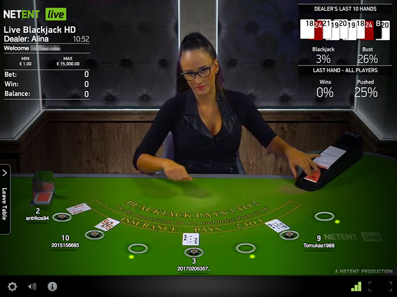 NetEnt Live Blackjack