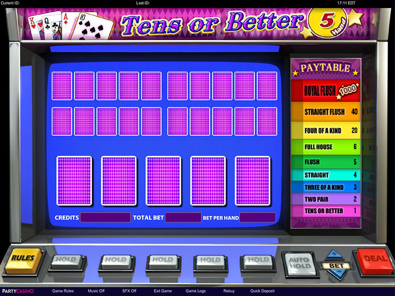 Tens or Better 5 Hands