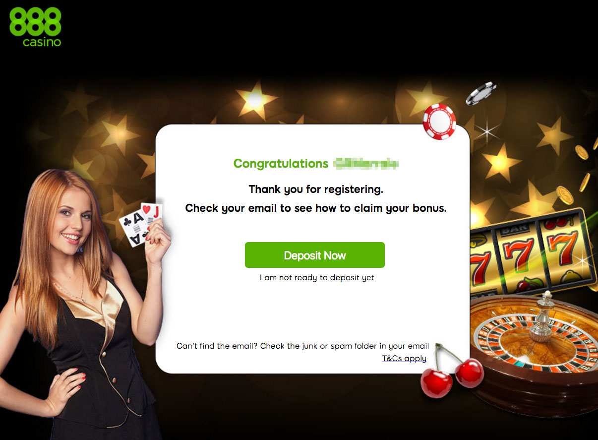 888casino Website Registration - Step 4