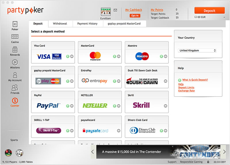 partypoker Cashier